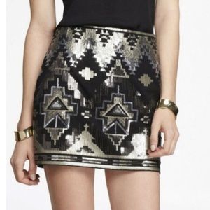 Express Sequin Mini Skirt